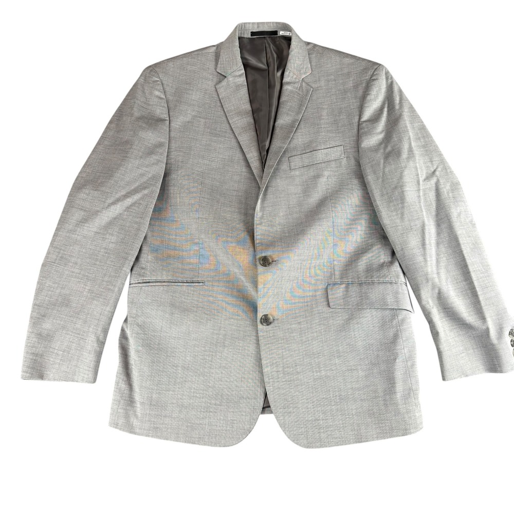 Kenneth Cole Reaction Mens Light Gray 2 Button Blazer Sport Coat Jacket